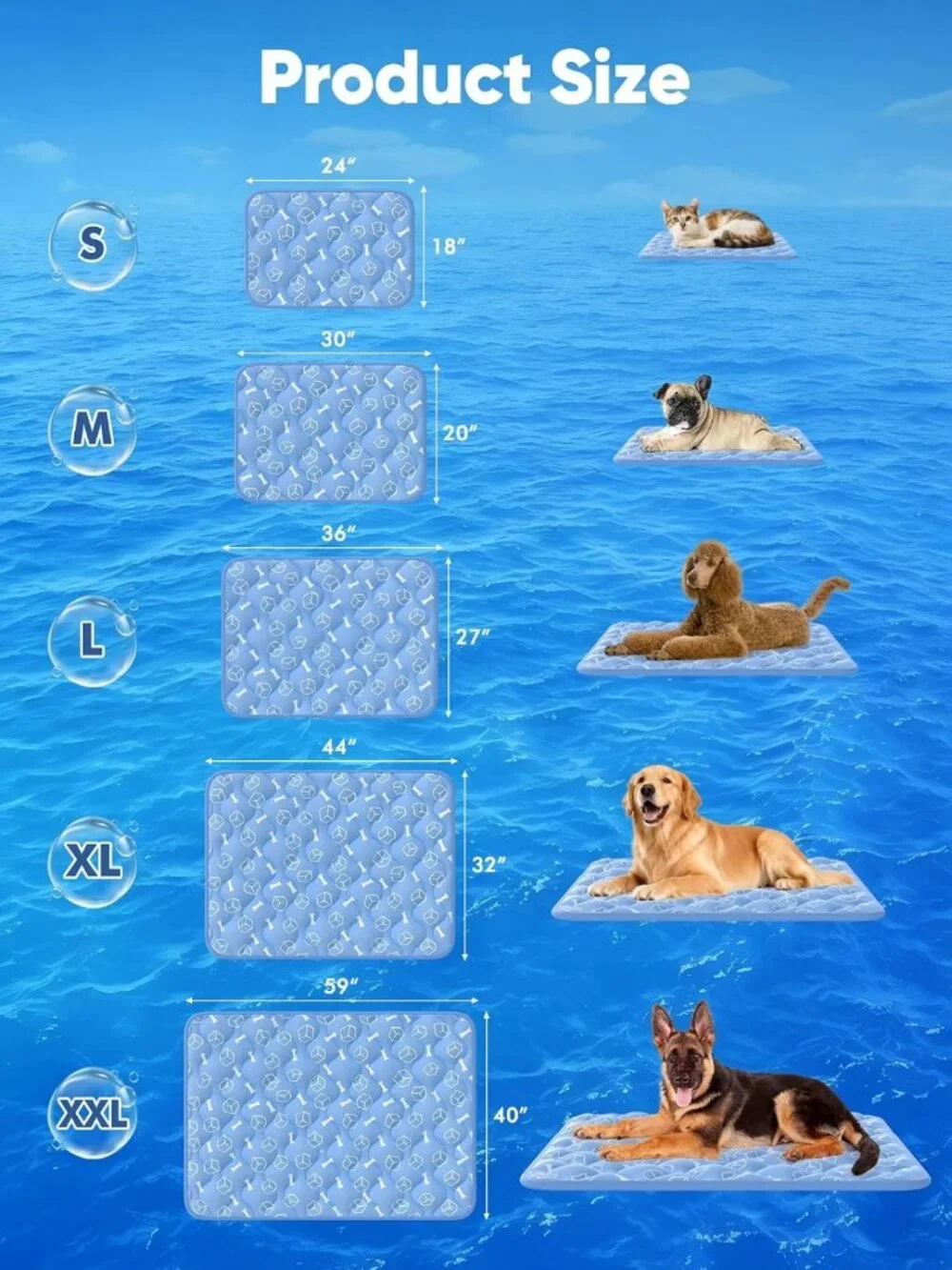 Extra Large Dog Cooling Mat 44